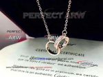 Perfect Replica Cartier Pink Gold Love Pendant Necklace With Double Rings